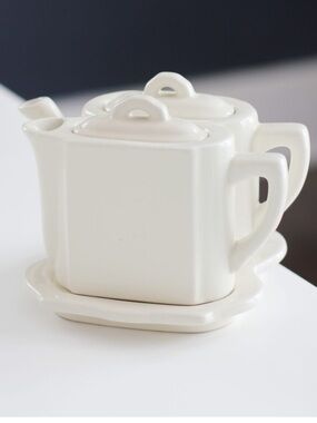 Restoration Hardware 2 Piece French Inspired Ceramic Creamer And Tea Pot
